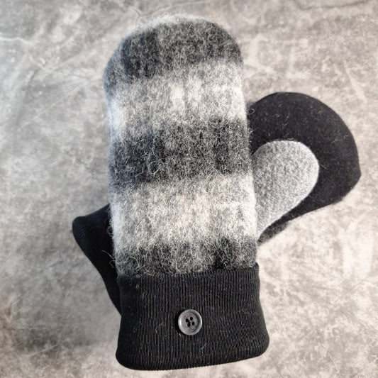 Medium - Black on White--Pure Wool