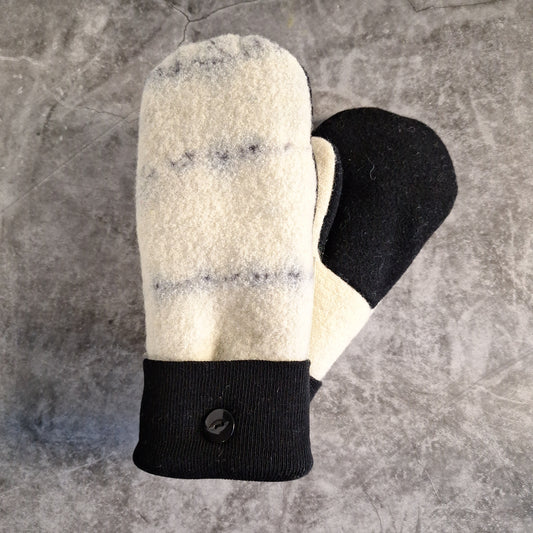 Medium Black twist on white-Pure Wool
