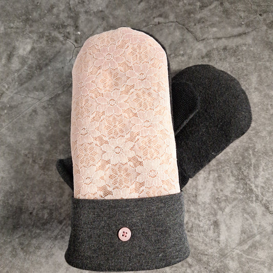Medium-Pink on Pink Lace - Pure Wool