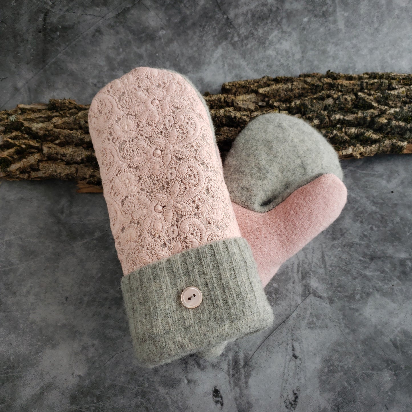 Small- Lace-Pure Wool Mitt- Sweater Mitts