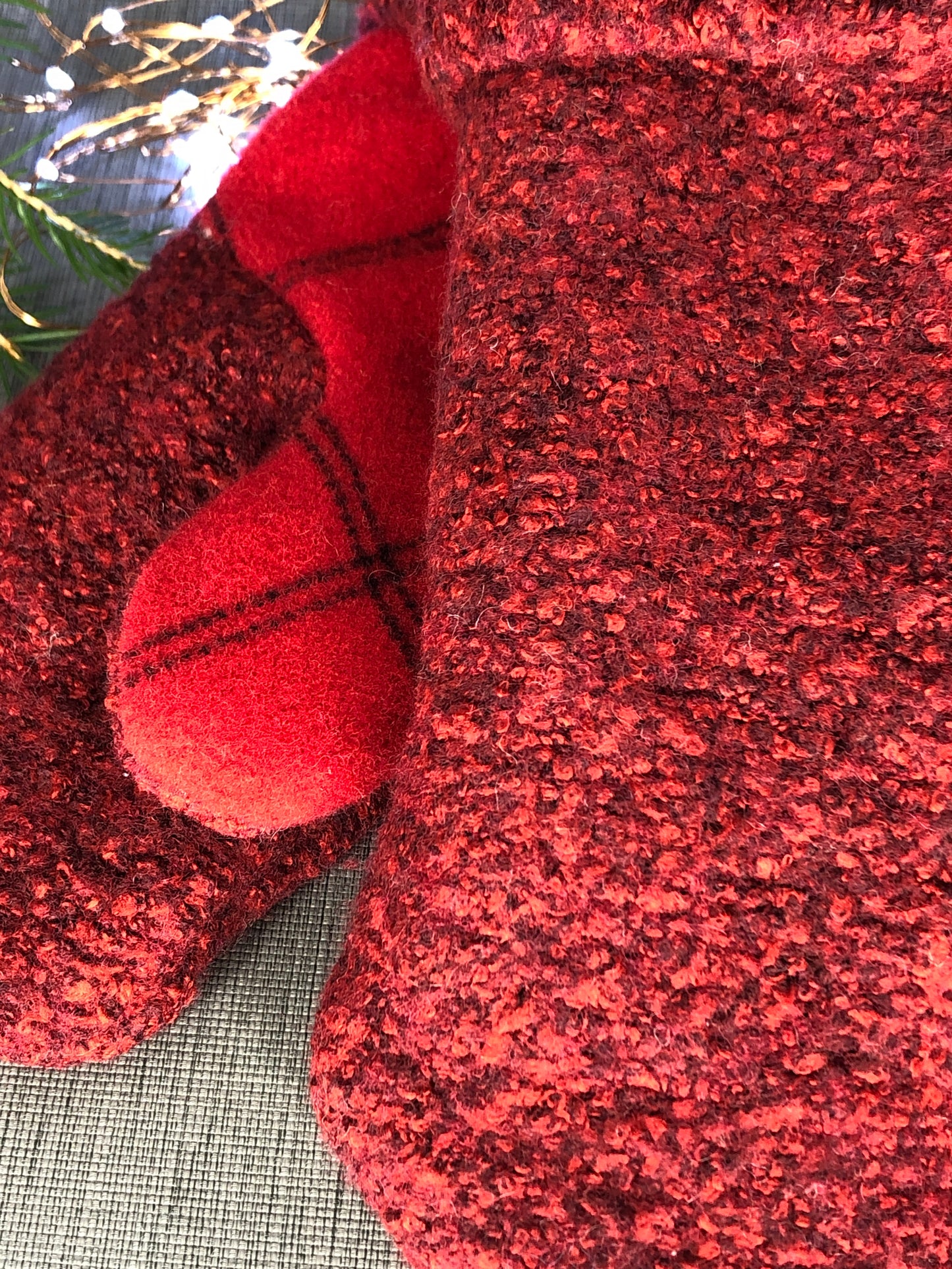Wool Blend Small-Italian Red #1147
