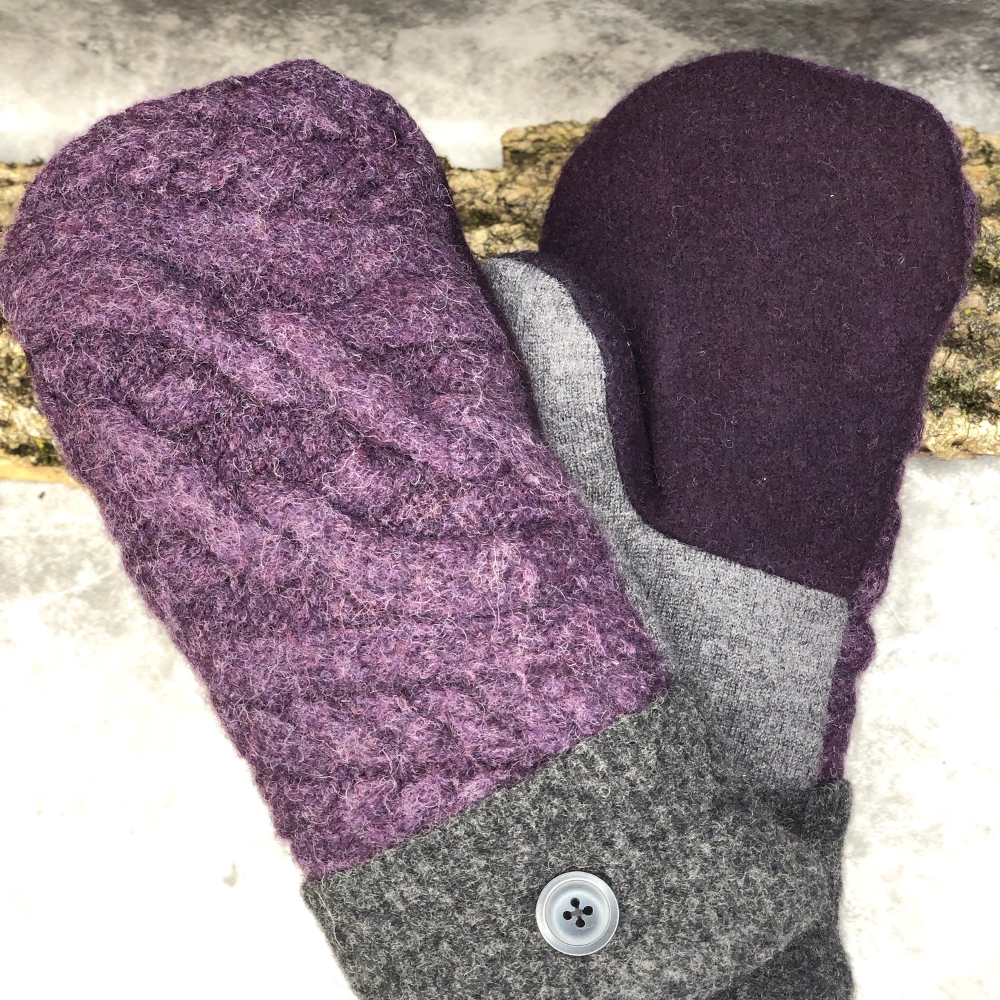 Medium- Aran- Purple Pure Wool